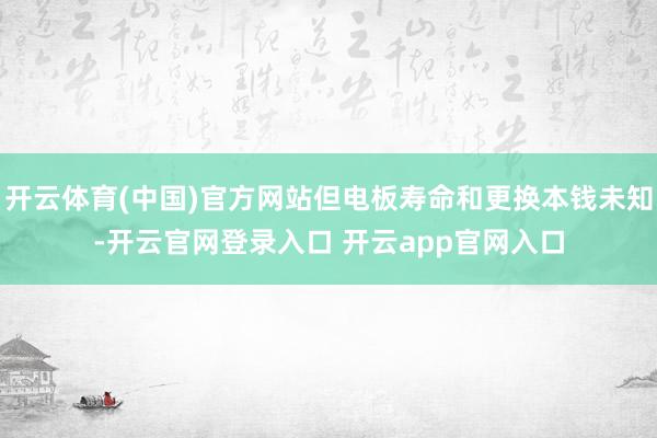 开云体育(中国)官方网站但电板寿命和更换本钱未知-开云官网登录入口 开云app官网入口