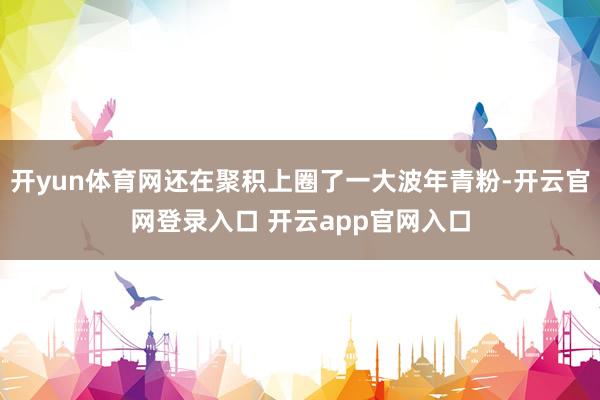 开yun体育网还在聚积上圈了一大波年青粉-开云官网登录入口 开云app官网入口