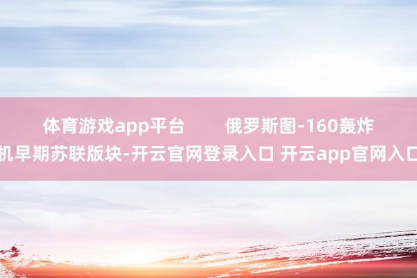 体育游戏app平台        俄罗斯图-160轰炸机早期苏联版块-开云官网登录入口 开云app官网入口