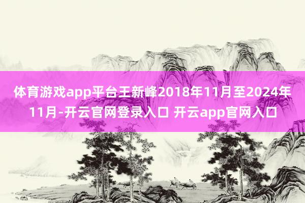 体育游戏app平台王新峰2018年11月至2024年11月-开云官网登录入口 开云app官网入口