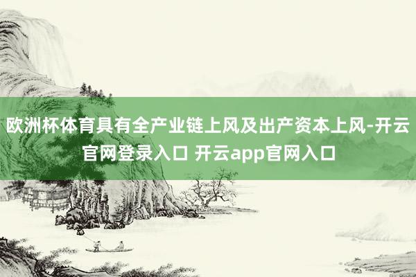 欧洲杯体育具有全产业链上风及出产资本上风-开云官网登录入口 开云app官网入口