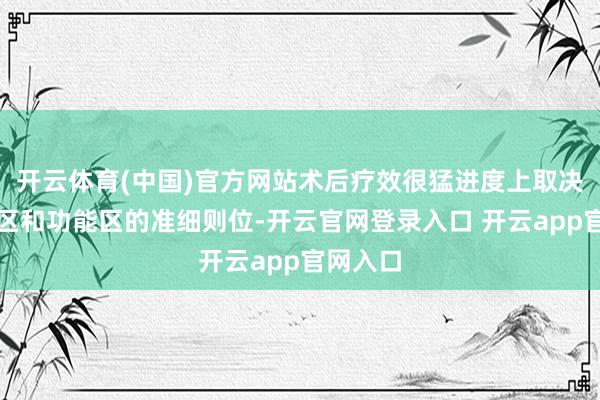 开云体育(中国)官方网站术后疗效很猛进度上取决于致痫区和功能区的准细则位-开云官网登录入口 开云app官网入口