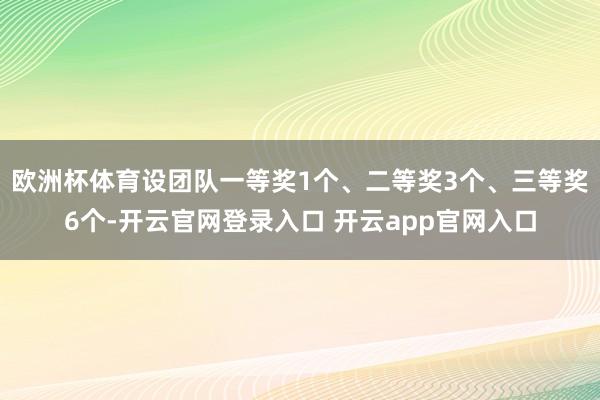 欧洲杯体育设团队一等奖1个、二等奖3个、三等奖6个-开云官网登录入口 开云app官网入口