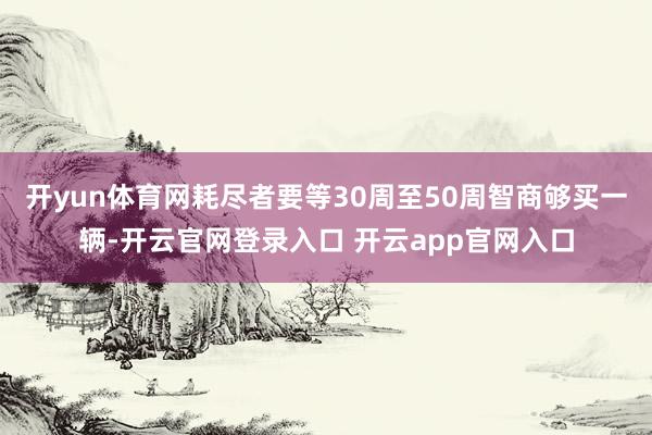 开yun体育网耗尽者要等30周至50周智商够买一辆-开云官网登录入口 开云app官网入口