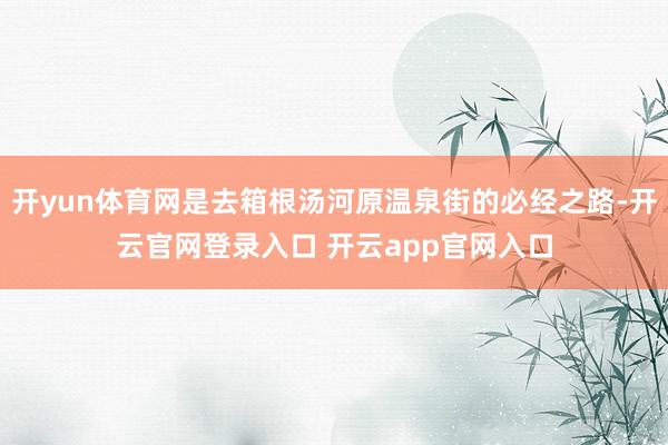 开yun体育网是去箱根汤河原温泉街的必经之路-开云官网登录入口 开云app官网入口