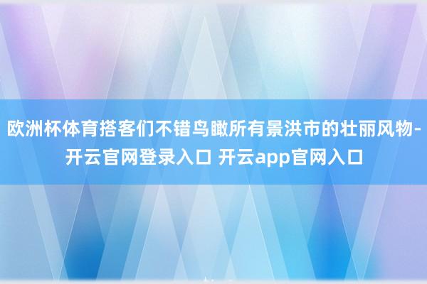 欧洲杯体育搭客们不错鸟瞰所有景洪市的壮丽风物-开云官网登录入口 开云app官网入口