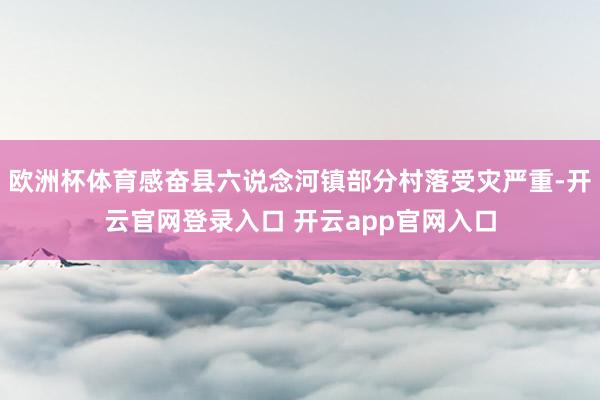 欧洲杯体育感奋县六说念河镇部分村落受灾严重-开云官网登录入口 开云app官网入口