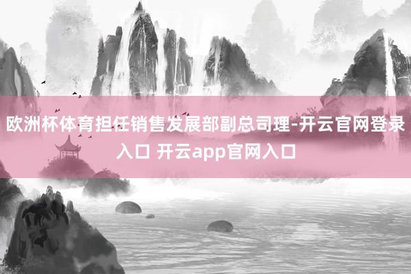 欧洲杯体育担任销售发展部副总司理-开云官网登录入口 开云app官网入口