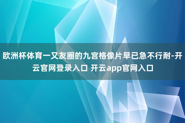 欧洲杯体育一又友圈的九宫格像片早已急不行耐-开云官网登录入口 开云app官网入口
