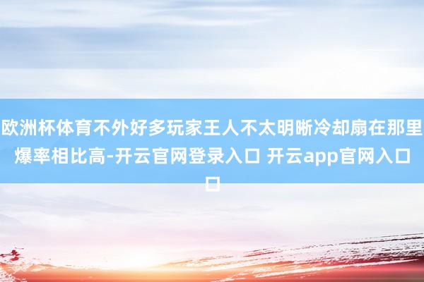 欧洲杯体育不外好多玩家王人不太明晰冷却扇在那里爆率相比高-开云官网登录入口 开云app官网入口